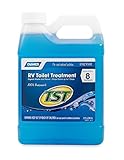 Camco TST Clean Scent RV Toilet Treatment, Formaldehyde Free, Breaks Down Waste And Tissue, Septic Tank Safe, Treats up to 8 - 40 Gallon Holding Tanks (32 Ounce Bottle) - 41502, TST Blue