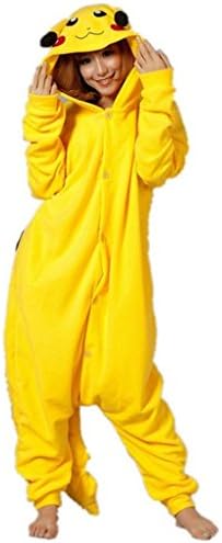 New Costume Unisex-adult Animal Cartoon Cosplay Kigurumi Onesie Pajamas (M, Pikachu)