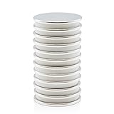 Super Magnet Neodymium Rare Earth Strongest Grade N52 NdFeB Permanent Nickel Coated Disc Magnets, 8.8lbs Pull Force, 1.26â€DX0.08â€™â€™H, Set Of 12