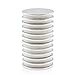 Super Magnet Neodymium Rare Earth Strongest Grade N52 NdFeB Permanent Nickel Coated Disc Magnets, 8.8lbs Pull Force, 1.26”DX0.08’’H, Set Of 12