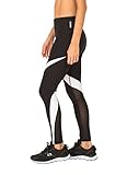 RBX Active Women's Splice Colorblock Leggings with Mesh Black S