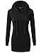 Doublju Womens Pullover Raglan Tunic Hoodie Sweatshirts