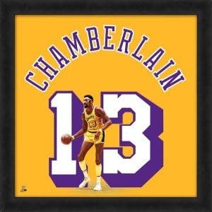 Los Angeles Lakers Wilt Chamberlain 20X20 Framed Uniframe Jersey Photo