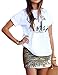 Haola Womens Fashion Loose Street Funny Printed Tees Casual T Shirts Summer Tops S White