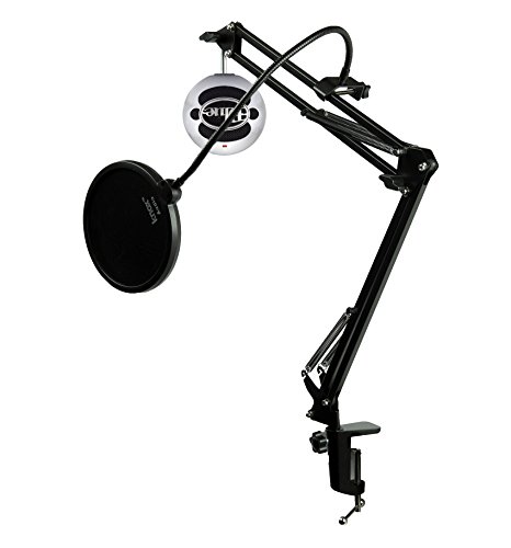 Blue Microphones SNOWBALL-BA Mic w/ Knox Mic Desktop Boom Arm & Pop Filter
