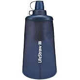 LifeStraw Peak Series - Collapsible Squeeze Bottle Water Filter System – 650ml for Trail Running, Through Hiking, Travel, Cyc