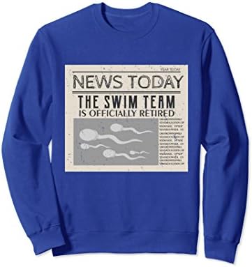 Unisex Team Officially Retired Fake News Fun Vasectomy Sweater Small Royal Blue
