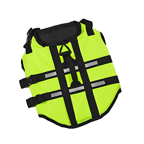 PinShang Pet Dog Breathable Reflective Safety Vest for Surfing Swimming Green L