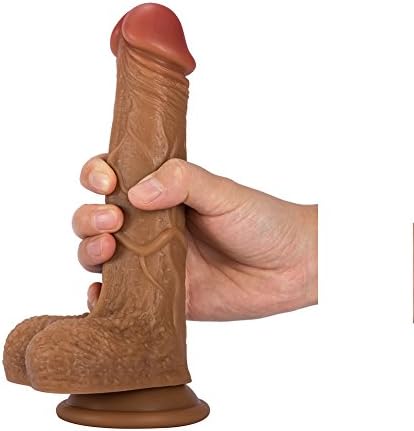 Realistic Adult Casual Toy Women D ildo Suction Cup Base for Hands-free Play (7.5"Flesh)