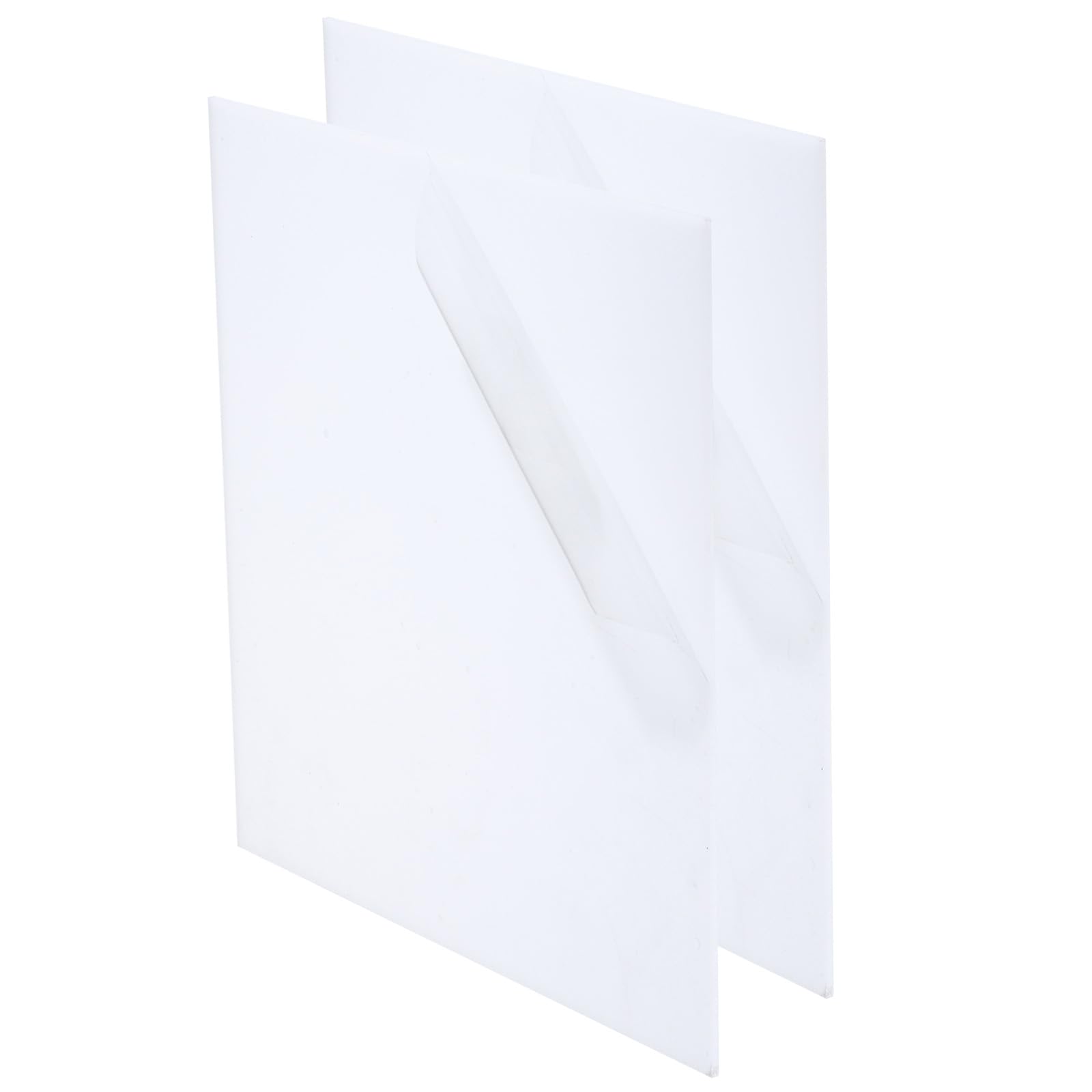PATIKIL White Acrylic Sheet, 2pcs 10" x 10" Square Panel Mirror Face 1/8 Inch Thick Glass Board for DIY Craft Painting Picture Desktop Decoration