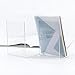 QICI 2 Pack Clear Plastic Bookends Acrylic bookends (Clear Design)
