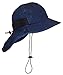 N'Ice Caps Kids Washed Distressed Cotton Denim Adjustable Hiker Sun Hat