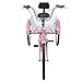 Barbella 26 Inch 3 Wheel Adult Tricycle Bike Cycling Pedal Cruiser Bicycles Folding Basket with Assembly Tools for Men/Women/Seniors(Light Pink, 7 Speed)thumb 4