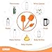 Silicone Bottle Brush Cleaner Set of 3 - Long Handle Bottle Cleaning Brushes Ideal for Narrow Neck Containers, Water Bottles, Thermos, Hydro Flasks, Coffee Mugs, Tumbler Bottles, Baby Bottles (Orange)