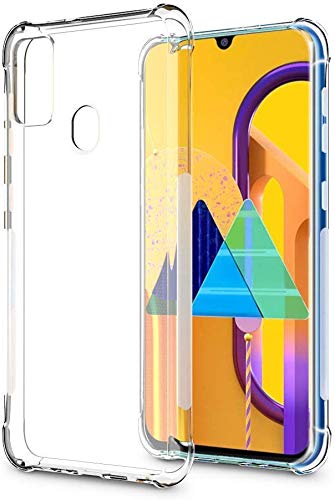 Tarkan Shock Proof Protective Soft Back Case Cover for Samsung Galaxy M21 / M30s (Transparent) [Bumper Corners with Air