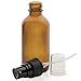 Set of 12, 2oz Amber Glass Spray Bottles for Essential Oils - with Fine Mist Sprayers - Made in the USA