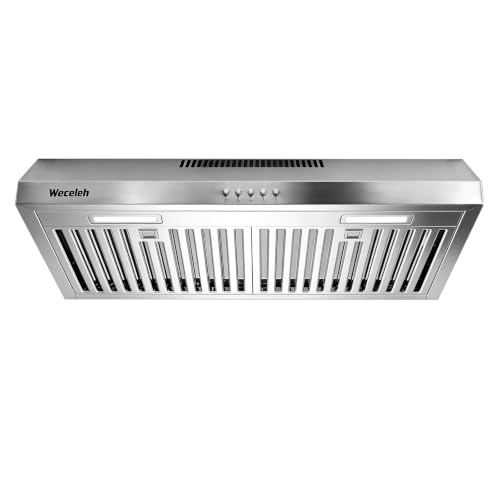 30 Inch Under Cabinet Range Hood, kitchen hood ductless 600CFM | Dual
