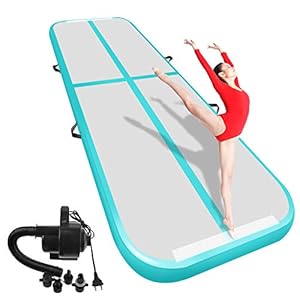 Airacker 9.84ft/13.13ft/16.4ft/19.69ft/23ft/26ft/29ft/33ft/36.ft/115ft Air Track, Tumbling Mat, Inflatable Gymnastics…