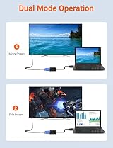 Omivine HDMI to VGA Adapter 1080P Gold Plated Converter Male to Female for PC view 5