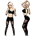 Malltop Womens Yoga Leggings Skinny Mid Waist Mesh Patchwork Elastic Sports Fitness Pants
