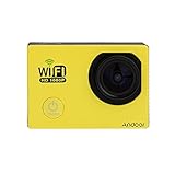 Andoer Mini 1080p FHD Wifi Dv Waterproof Sport Action Camera Camcorder for Car DVR Bike Helmet Outdoor Sport Actions (Yellow)