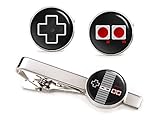 NES Nintendo Tie Clip, Super Nintendo Controller Cufflinks, Gaming Jewelry, SNES Cuff Links, Legend of Zelda Mario Brothers Retro Gifts