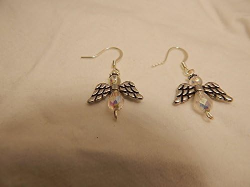 ANGEL EARRINGS,HANDMADE, FISHOOK BACK, SILVER