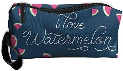 Szqbag I Love Watermelon Printing Portable Multiple Usage Handbag Storage Pouch Bag Case Accessories Organizer Healthcare Kit Grooming Kit Cosmetics Bag Make-up Bag With Zipper