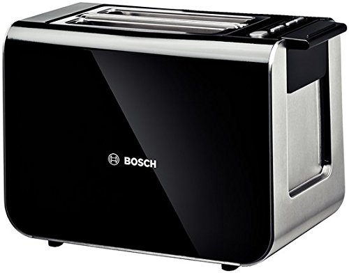 Bosch TAT8613GB Styline 2 Slice Toaster, Black&nbsp;[Energy Class A]