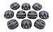 Vorfreude 10 Pack Cable Clips & Cord Management Drops 3M Self Adhesive Stick On Organizer for Car, Ethernet, PC, USB, iPhone, HDMI, or Desk (Large Triple) Black