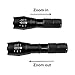ON THE WAY A100 High Powered Handheld XM-L T6 Led Flashlight Light Torch Lamp, Portable LED Tactical Flashlight with Adjustable Focus and 5 Light Modes, Tac Light For Camping Hiking Hunting