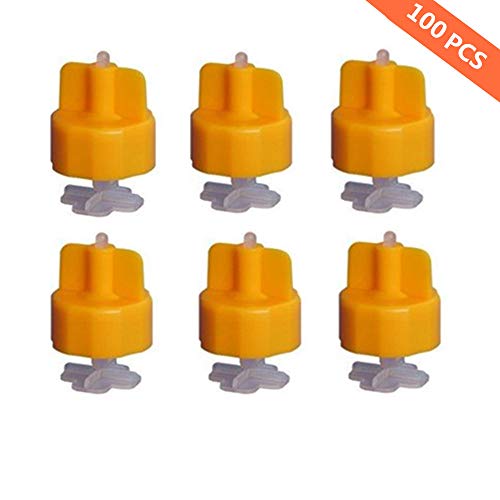 ASIBT 100pcs Spacer Flooring Level Tile Leveling Spacer Set System Construction (+ Straps with Caps)