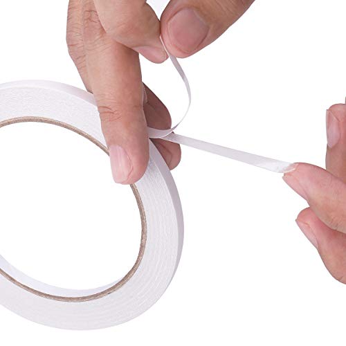 6 Rolls Double Sided Office Tape by LE PAPILLION JEWELRY - Clear Double-Sided Adhesive Tape Removable for DIY Arts, Crafts, Scrapbook, Photos Display ectï¼Œ1/4-Inch x 22.9 Yards (6.35mm x 21m)