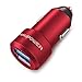 USB Car Charger RAVPower 24W 4.8A Metal Dual Car Adapter, Compatible iPhone Xs XS Max XR X 8 7 Plus, iPad Pro Air Mini, Galaxy S9 S8 S7 S6 Edge Note, Tablet and More (Red)