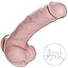 BOMBEX FDA Approved Realistic Dildo - Silicone Vagina Sex Toy With Strong Suction Cup Base,Flesh Dong,8.2 Inches