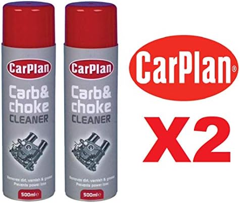 Roaduserdirect Packages 2 x 500ml CARPLAN Carb Carburettor Choke Air Intake Throttle Body Valve Cleaner
