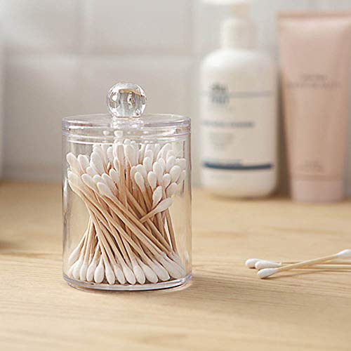AXX Qtip Dispenser Apothecary Jars Bathroom Qtip Holder Storage