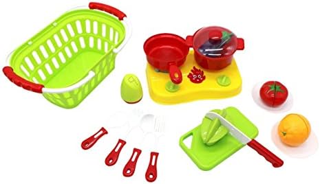 ZERBO PRETEND Play Food Mini Set, Cut and Cook Kitchen Toy Set