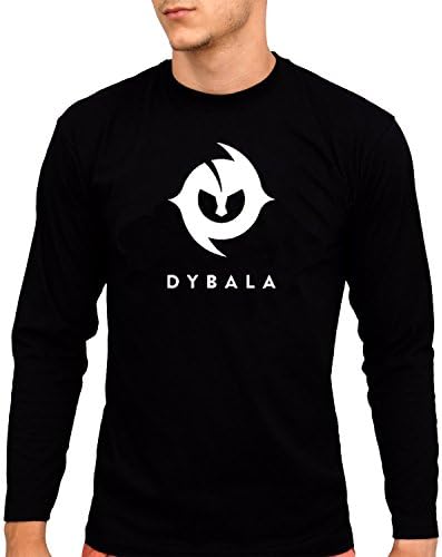 Fashion Paulo Dybala Classic Logo Printed Long Sleeve Tee Shirt Juventus Football Fans Long Sleeve Tee Shirt Mens Personality Originality Round Neck Long Sleeve Cotton T-shirt Black