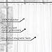 N&Y HOME Longer Shower Curtain Liner Fabric 72 x 75 inches, Hotel Quality, Washable, White Spa Bathroom Curtains with Grommets, 72x75