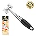 SoftWorks Sided Textured Aluminum Meat Tenderizer &Professional (LUFU) Meat Tenderizer, Dual-Sided Heavy Meat tenderizing Hammer, Easy-to-Clean with Slip-Proof Silicone Handle.