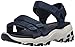Skechers Cali Women's D'Lites-Fresh Catch Wedge Sandal,Navy,8 M US