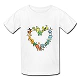 JeFF Kid's Boys' And Girls' Pocket Monster Pokemon O-neck Cotton T-shirt For 6-16 Years (US Size)
