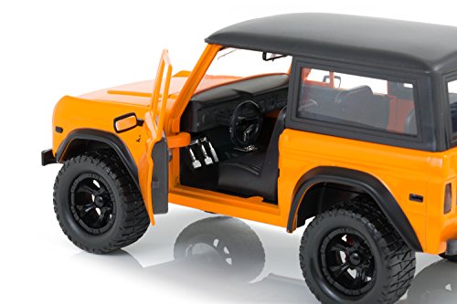NEW 1:24 W/B JADA TOYS JUST TRUCKS COLLECTION - ORANGE 1973 FORD BRONCO Diecast Model Car By Jada Toys
