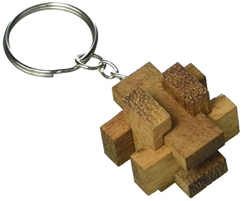 Project Genius Pure Genius Wooden Puzzle Keychains: Speed Trap, Wooden