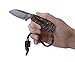 CRKT Ruger EDC Cordite Fixed Blade Knife with Sheath: Compact Outdoor Knife, Neck or Belt Carry, Paracord Wrapped Handle, Nylon Sheath R1301K