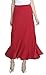 Urban CoCo Women's Vintage Elastic Waist A-Line Long Maxi Skirt (L, Red)