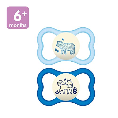 chupetes mam air night , chupete mam para pieles sensibles 6+ meses para bebé, chupete que brilla en la oscuridad, chupetes