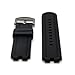 Ritche Black Rubber Silicone Divers Replacement Watch Strap/Band - Fits The Pebble Steel (Black PVD Clasp)