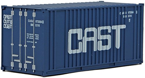 Walthers HO Scale 20' Flat Panel Shipping Intermodal Container CAST (Blue)